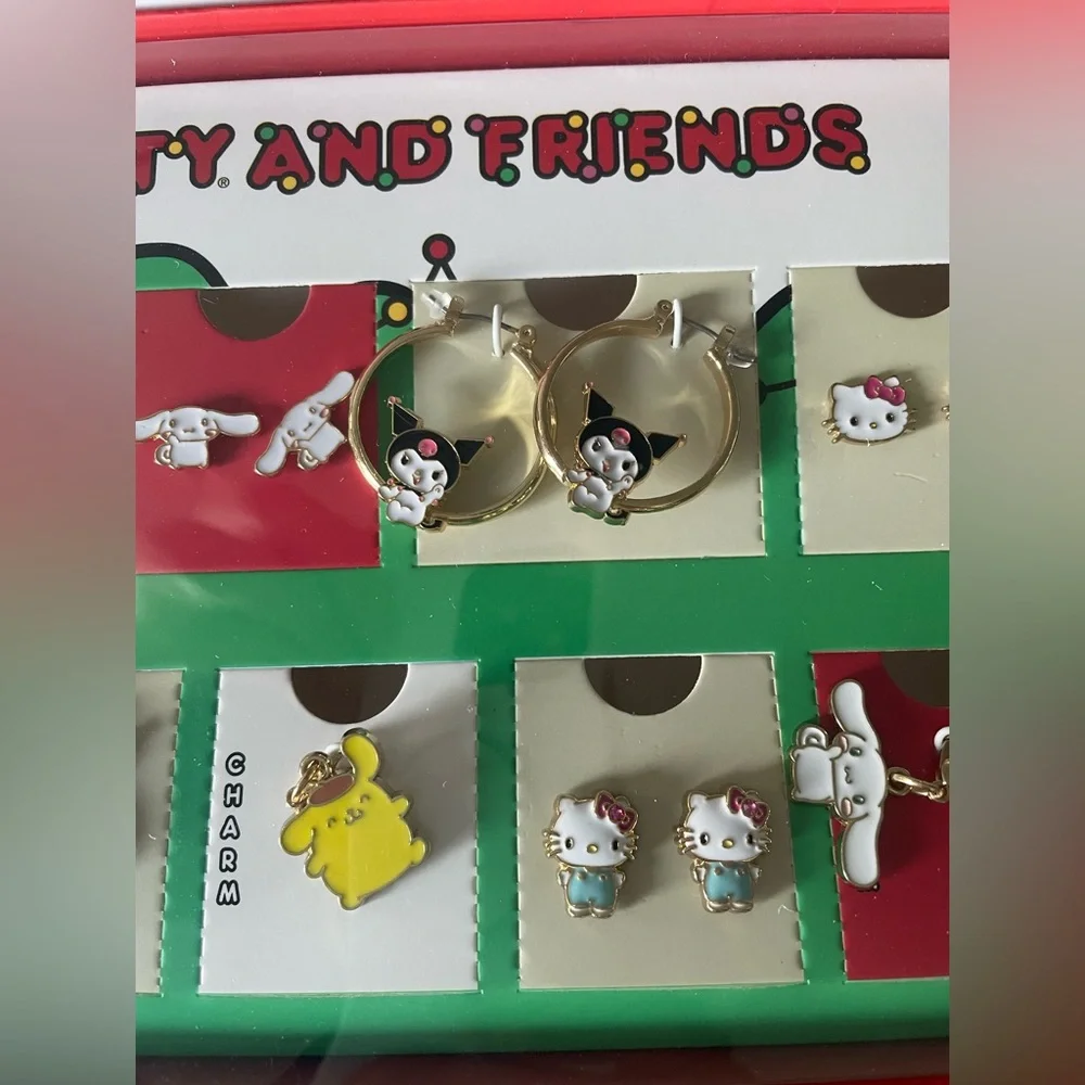 Hello Kitty & Friends 12 Day Jewelry Set Christmas Countdown Mystery Gift NEW